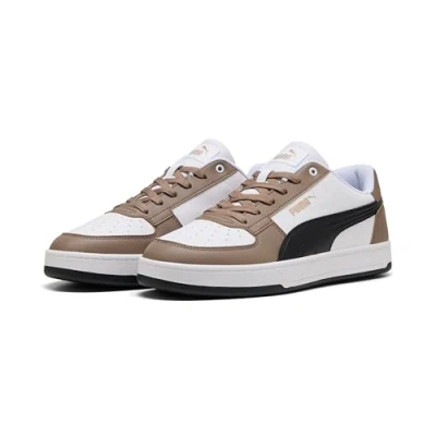 Image of PUMA Unisex CAVEN 2.0 Sneaker, Totally Taupe Black White, 9.5 UK