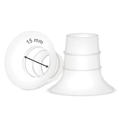 Image of Maymom 15mm Flange Insert Compatible with Elvie Single/Double Electric, Stride Cup (24mm), Medela PersonalFit Flex Shield, Not Original Replacement Pump Parts