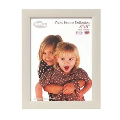 Image of Inov8 Framing PFVS SOGR 86 British Made Traditional Picture/Photo Frame, Soft Grey, 8x6 inch