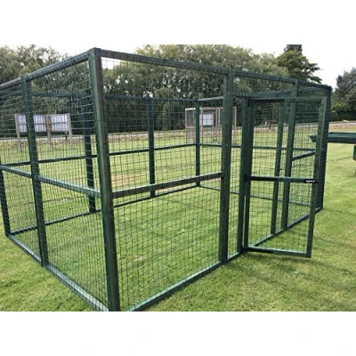 Image of 4wire Large PVC Coated Green Outdoor Animal/Pet Run 12ft x 8ft Dog (Without a roof.)