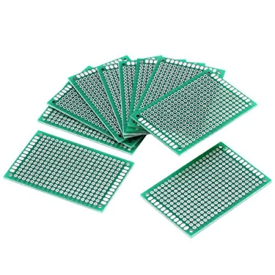 Image of Universal Circuit Board 10Pcs PCB Printed Boards Double Sides Prototype 4 x 6cm Kit for DIY Soldering Electronic Project