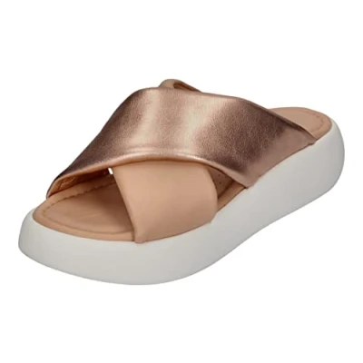 Image of Scholl Women&#039;s Boca Cross Sandal Orthopedic Footwear, Light Pink, 8.5 UK