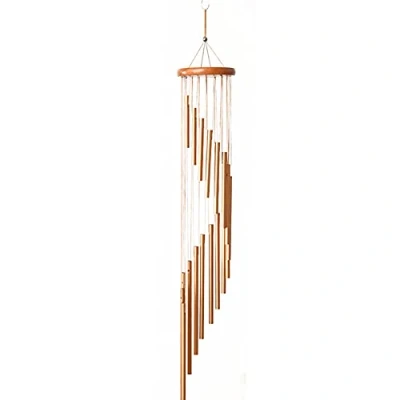 Image of Alnicov Wind Chimes Outdoor,Memorial Chimes,35Inches with 18 Aluminum Alloy Tubes for Garden,Patio,Home and Indoor Decor(Golden)