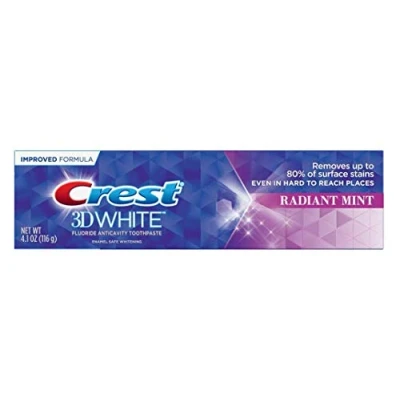 Image of Crest 3D White Whitening Toothpaste, Radiant Mint Improved 4.1oz (116 g)
