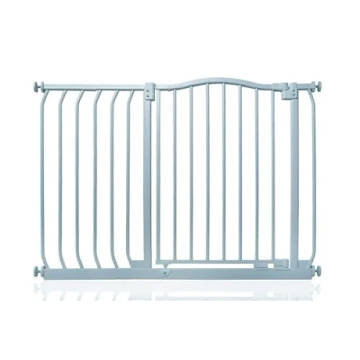 Image of Safetots Curved Top Safety Gate, 98cm 107cm, Matt Grey, Pressure Fit Stair Baby Gate for Doors Hallways and Spaces, Barrier, Easy Installation