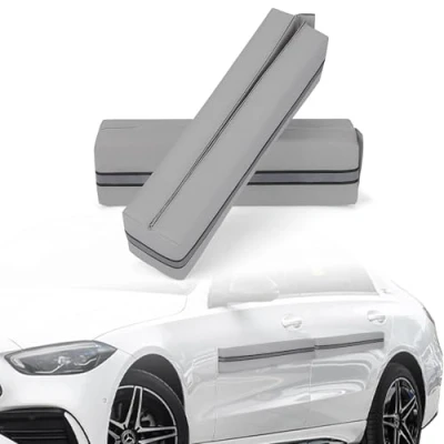 Image of Hivexagon Magnetic Car Door Dent Protector Removable Guard Prevents Dents and Scratches for Vehicles (Silver Gray)