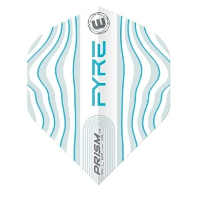 Image of WINMAU Prism Alpha Fyre Dart flights 1 set per pack (3 in total) (White, Aqua and Blue)