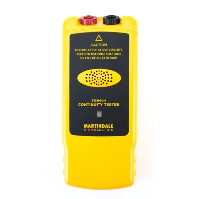 Image of Martindale TEK404 Continuity Tester with High Intensity Buzzer and 600 V CAT III LED Indication, Yellow