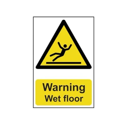 Image of Scan SCA1107 Self adhesive PVC sign Warning Wet floor 200 x 300mm