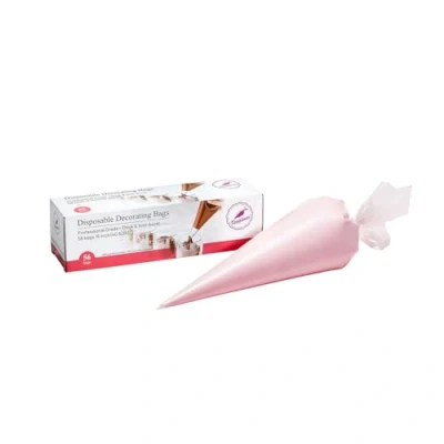 Image of Keenpioneer Piping Bag Disposable Cake Decorating 56 Count (16 inch, Clear)