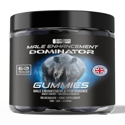 Image of Dominator Male Gummies, 1265mg per Serving, with Maca, Vitamin B6, B12, Ashwagandha, L Arginine, Tribulus Terrestris, 60 Gummies