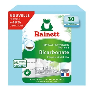 Image of Rainett All in 1 Dishwasher Tablets with Bicarbonate Box of 30, 540 g
