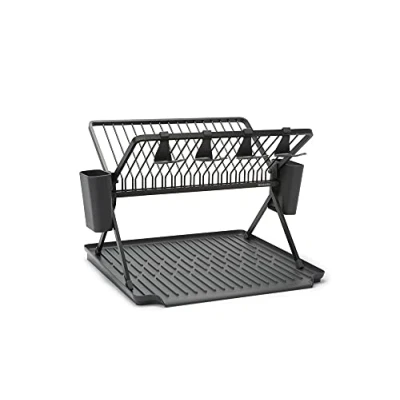 Image of Brabantia Dish Drainer, Aluminium, Dark Grey, Large
