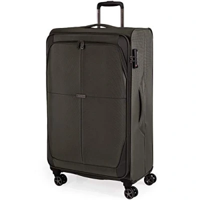 Image of Gino Ferrari Soft Sided 31 Inch Suitcase with Wheels Large 8 Spnner Wheel Luggage Case Omis TSA Combination Locks 2.9kg 79cm 81.8 litres