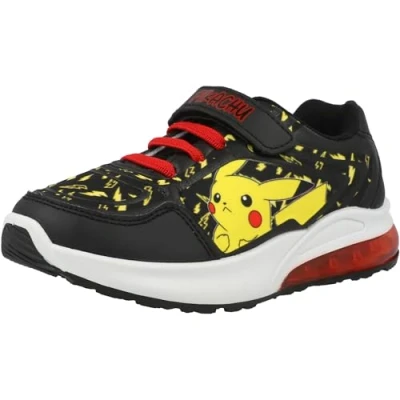 Image of Pokemon Boys Trainers Zaina Pika Emboss Touch Fastening black Size UK 2