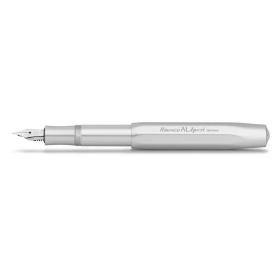 Image of Kaweco AL SPORT Fountain Pen Silver I Premium for Ink Cartridges Exclusive 13 cm Nib: EF (Extra Fine)