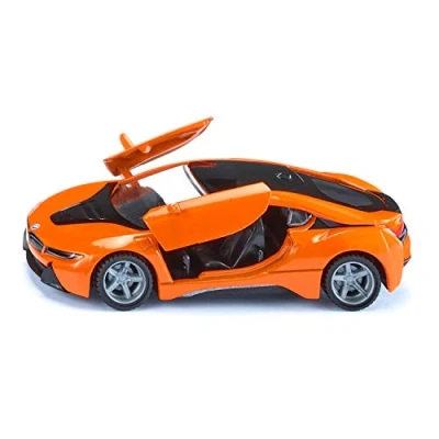 Image of siku 2348, BMW i8 LCI Sports Car, Orange/Black, Metal/Plastic, 1:50, Functional doors, Removable tyres