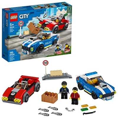 Image of LEGO City Police Highway Arrest 60242 Toy, Fun Building Set for Kids, New 2020 (185 Pieces)