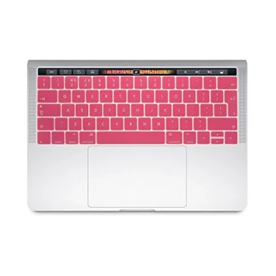Image of Se7enline Compatible With Macbook Pro 13/15 inch Touch Bar Retina Display 2016/2017/2018/2019/2020 Model A1706/A1989/A2159/A1707/A1990 Keyboard Protector 13 (UK Layout), Pink