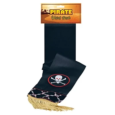 Image of Bristol Novelty BA808 Deluxe Pirate Waist Sash, Mens, Black, One Size