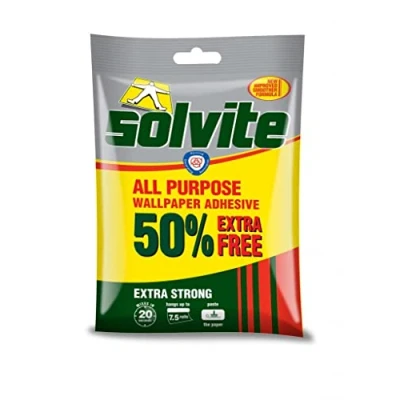 Image of Solvite All Purpose Wallpaper Adhesive 5 Roll + 50% Extra Free