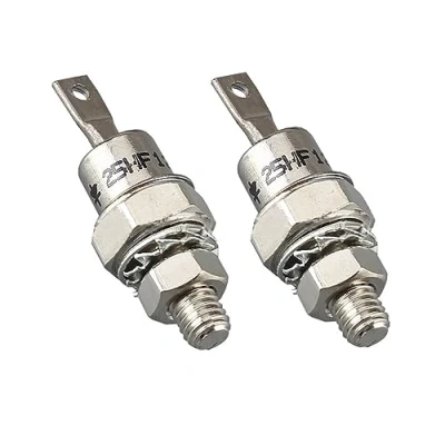 Image of CENPEK 2 Pair 25HFR120/25HF120 Rectifier Diode Iron Base Forward Reverse Polarity for Battery Charging and Converter 25A 1200V