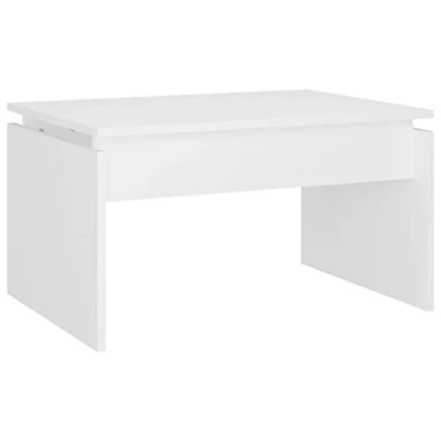 Image of vidaXL White Coffee Table Chic Scandinavian Style, Easy Assembly, Low Maintenance Perfect for Living Room or Office Space, Made from Durable Engineered Wood, 68x50x38cm