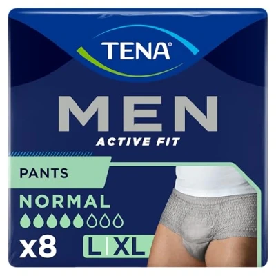 Image of Tena Men Active Fit Pants Normal Absorbent Panties Size L/XL, 8 Pieces