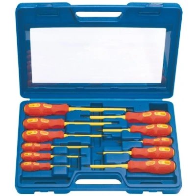 Image of Draper Expert 69234 11 Piece VDE Approved Fully Insulated Screwdriver Set , Blue