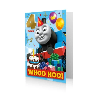 Image of Danilo Promotions Thomas The Tank Engine Official Birthday Card, Whoo Hoo! 4 Today, Multi, TH055