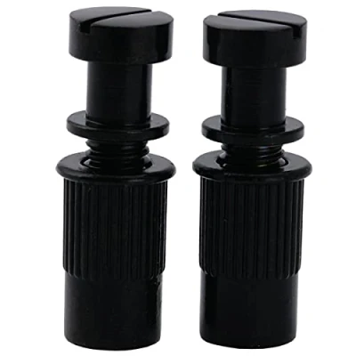 Image of Musiclily Pro M8 Metric Stop Tailpiece Mounting Studs and Inserts Bushings Set for Epiphone Les Paul Style Electric Guitar, Black (Set of 2)