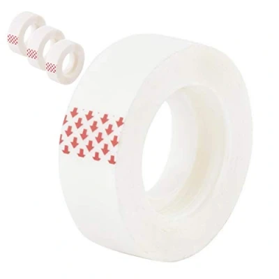 Image of D.RECT Invisible Adhesive Tape Set 8 Pieces 19 mm x 33 m Transparent Parcel Versatile Masking Package