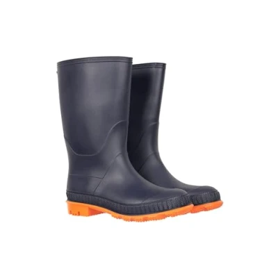 Image of Mountain Warehouse Plain Kids Wellies Waterproof, Soft Jersey Lined Wellington Boots with Gripped Sole For Boys &amp; Girls Spring Summer, Rain, School, Outdoors Burnt Orange Shoe Size 4