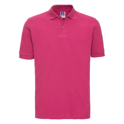 Image of Russell Athletic Mens 100% Cotton Short Sleeve Polo Shirt (Fuchsia) Size X Large