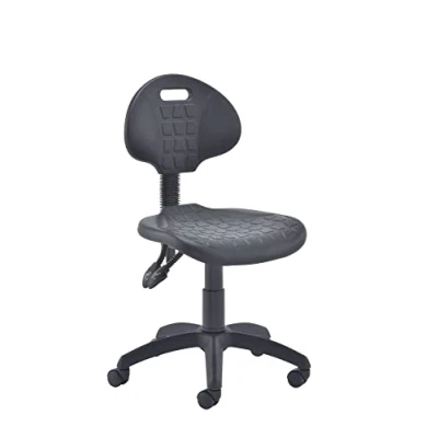 Image of Office Hippo Laboratory Desk Chair, Robust Chair For Home &amp; Office, Height Adjustable Seat Back, Versatile Lightweight Easy Clean Computer Daily Use Black