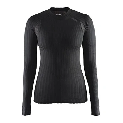 Image of Craft Womens Active Extreme 2.0 Long Sleeve Tight Fitted Base Layer Shirt, Black, Large