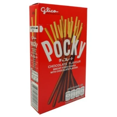 Image of Glico Pocky Biscuit Stick Coated Chocolate Flavour 45g (1.59 Oz) X 3 Boxes