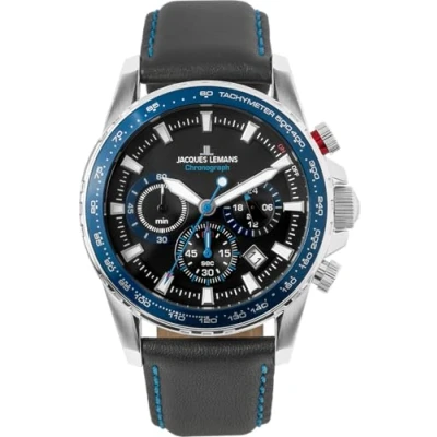 Image of JACQUES LEMANS Men Analog Quartz Watch with Leather Strap 1 2099B.1