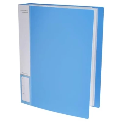 Image of M&amp;G 100 Pocket Binder with PP Plastic Sleeves A4(Blue), Art Portfolio Folder Clear Sheet Protectors, Display 200 Pages for Organizing Documents, 310x235x60mm