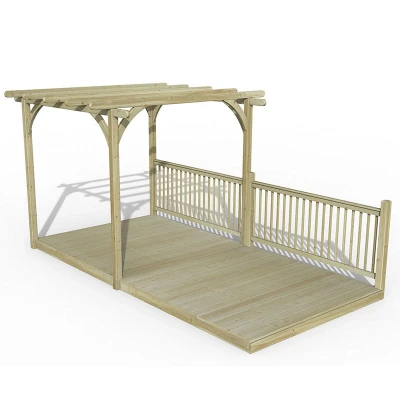 Image of 8&#039; x 16&#039; Forest Pergola Deck Kit No. 2 (2.4m 4.8m)