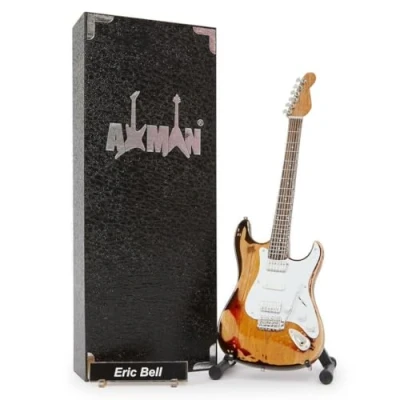 Image of Eric Bell (Thin Lizzy) Miniature Guitar Replica Music Gifts Handmade Ornamental 1/4 Scale Includes a Display Box, Name Tag and Stand