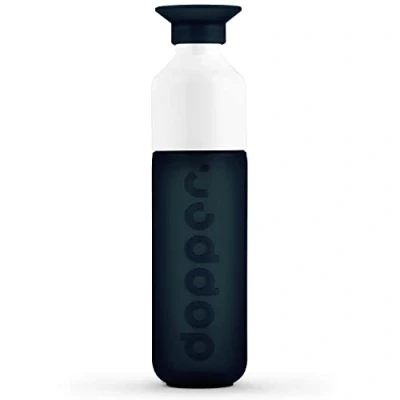 Image of Dopper Original drinking bottle Dark Spring 450ml BPA free bottle, leak proof, reusable, slim, lightweight water for sports, fitness, school, outdoor &amp; office