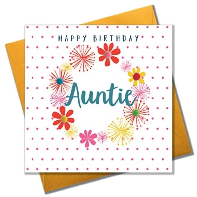 Image of &quot;Pom Pom&quot;&quot;Happy Birthday, Auntie&quot;&quot; Greeting Card&quot; POM036