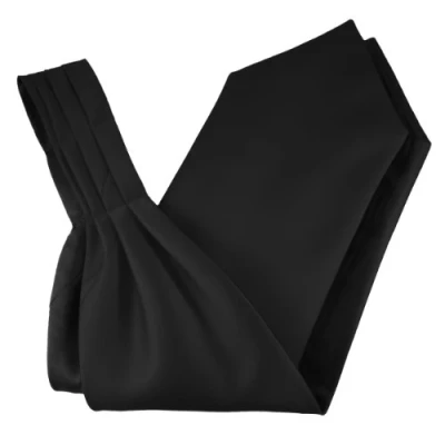 Image of Great British Tie Club Men&#039;s Satin Ascot Cravats (Black)