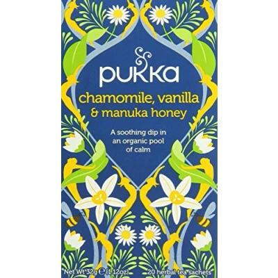 Image of Pukka Chamomile, Vanilla &amp; Manuka Honey Teabags 20 per Pack of 6