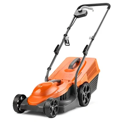 Image of Flymo SimpliMow 320 Wheeled Electric Lawnmower 1000 W Motor, 30 cm Cutting Width, Litre Grass Box, Soft Grip Handles, Orange and Grey
