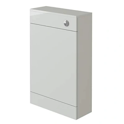 Image of VeeBath NMWC52 Sphinx/Sobek Back to Wall BTW Bathroom Toilet WC Concealed Cistern Furniture Unit 500 x 200mm, High Gloss White (Flat Pack)