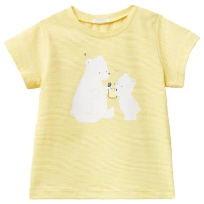 Image of United Colors of Benetton Baby Boys&#039; 3qfna104e t Shirt, Yellow 902, 62