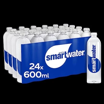 Image of Glaceau SmartWater Bottled Still water 600ml 24 multipack, Fresh for Better Health, Hygienic and maintain good health Bulk bottles (Pack of 24x600ml)