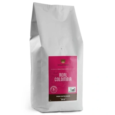 Image of Colombian Coffee Beans 1kg Medium Roast Brown Bear Colombia Arabica For All Machines Strength 3 Donation to Free The Bears Columbia